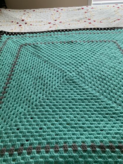 Teal gray Prayer Blanket