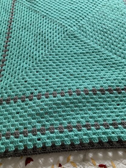 Teal gray Prayer Blanket - Image 2